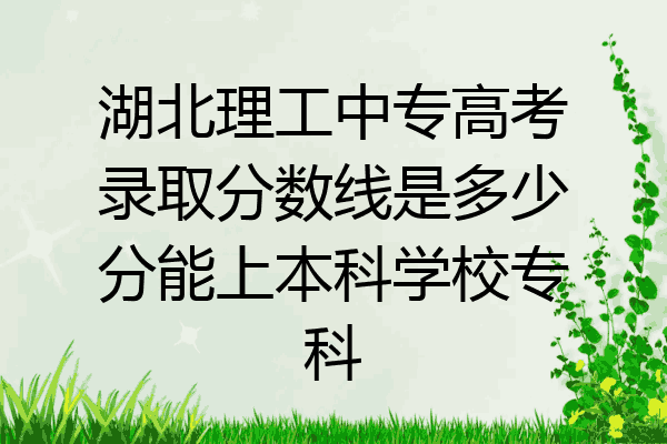 湖北理工中专高考录取分数线是多少分能上本科学校专科