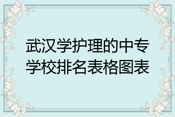 武汉学护理的中专学校排名表格图表