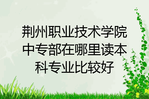 荆州职业技术学院中专部在哪里读本科专业比较好