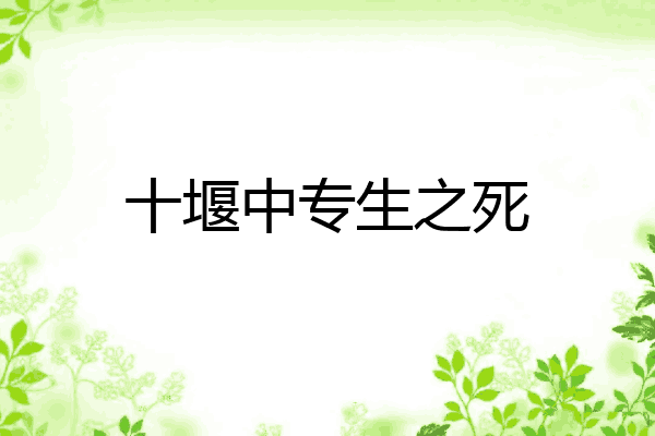 十堰中专生之死