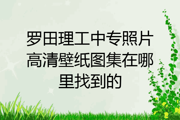 罗田理工中专照片高清壁纸图集在哪里找到的