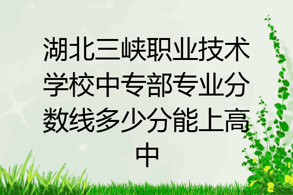 湖北三峡职业技术学校中专部专业分数线多少分能上高中