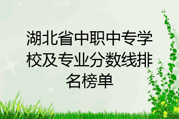 湖北省中职中专学校及专业分数线排名榜单
