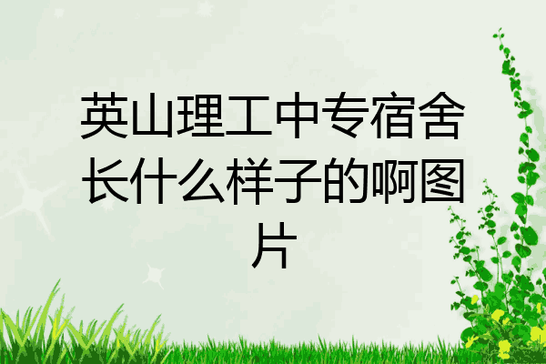 英山理工中专宿舍长什么样子的啊图片