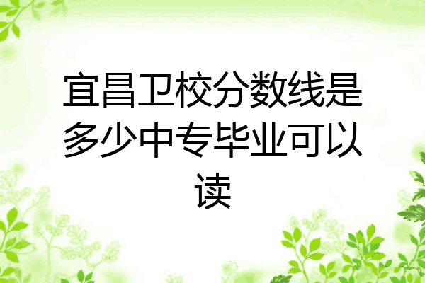 宜昌卫校分数线是多少中专毕业可以读