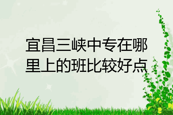 宜昌三峡中专在哪里上的班比较好点