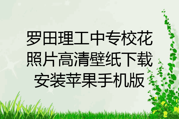 罗田理工中专校花照片高清壁纸下载安装苹果手机版