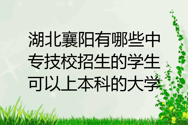 湖北襄阳有哪些中专技校招生的学生可以上本科的大学