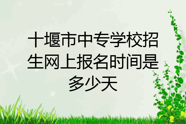 十堰市中专学校招生网上报名时间是多少天