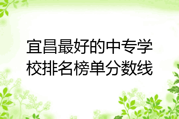 宜昌最好的中专学校排名榜单分数线