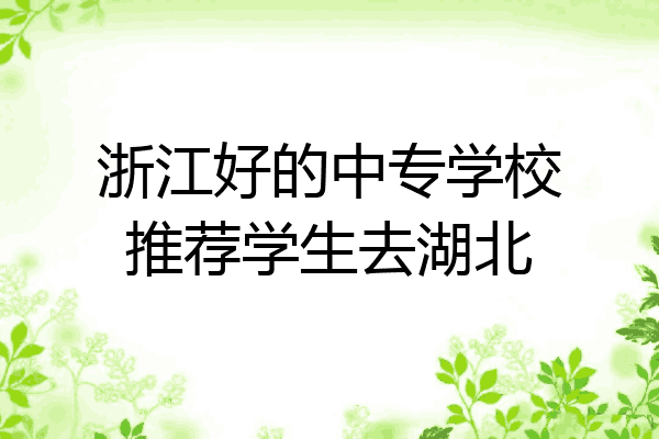 浙江好的中专学校推荐学生去湖北