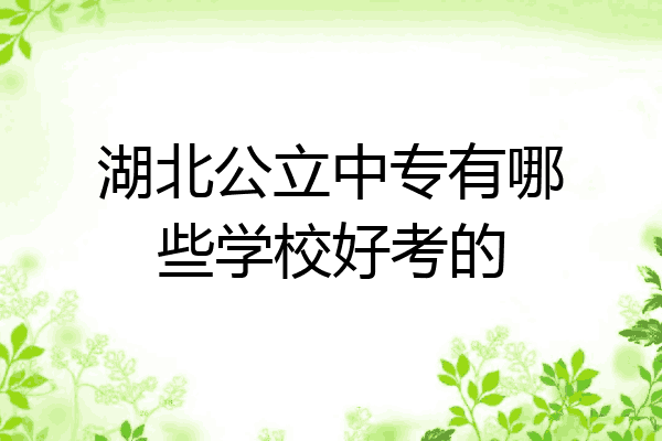 湖北公立中专有哪些学校好考的