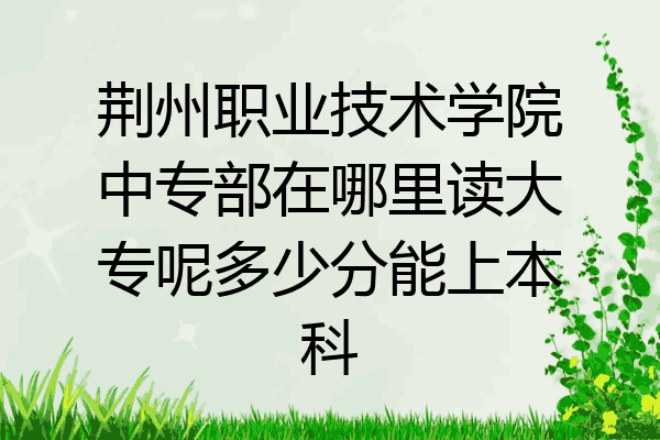 荆州职业技术学院中专部在哪里读大专呢多少分能上本科