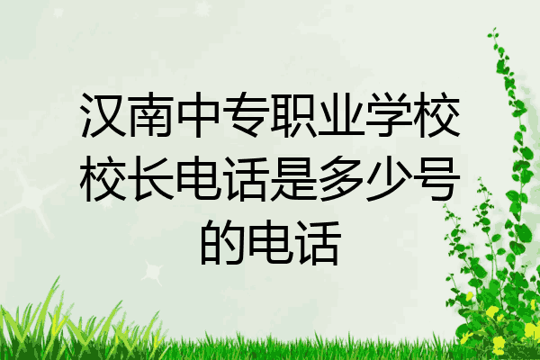 汉南中专职业学校校长电话是多少号的电话