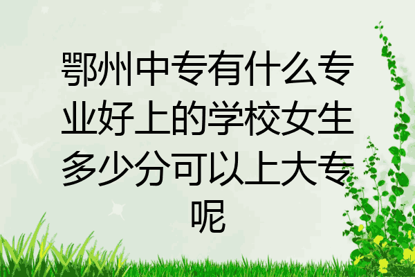鄂州中专有什么专业好上的学校女生多少分可以上大专呢