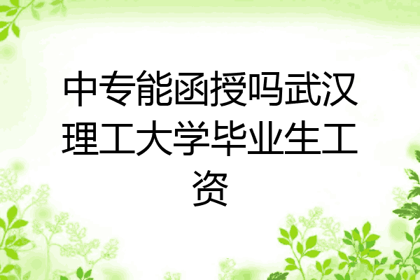 中专能函授吗武汉理工大学毕业生工资