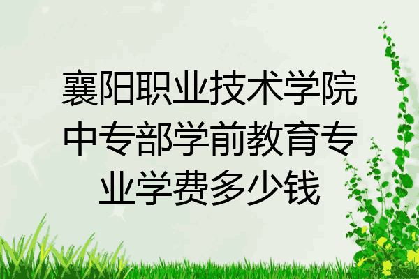 襄阳职业技术学院中专部学前教育专业学费多少钱