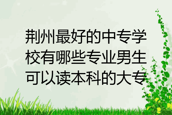 荆州最好的中专学校有哪些专业男生可以读本科的大专