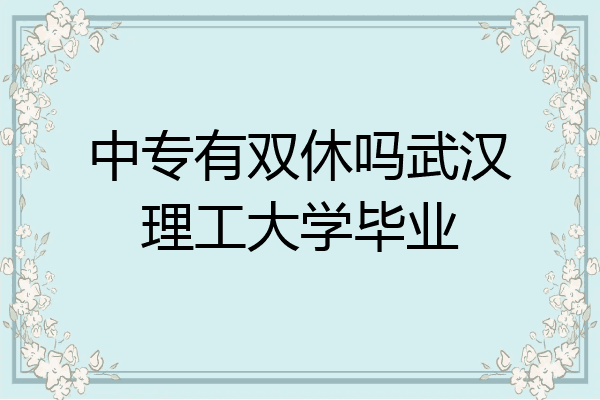中专有双休吗武汉理工大学毕业