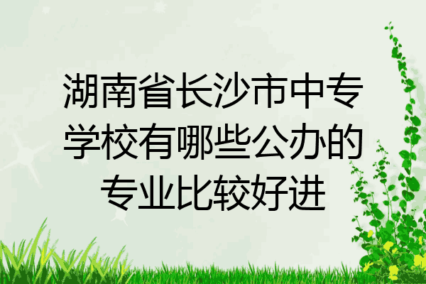 湖南省长沙市中专学校有哪些公办的专业比较好进