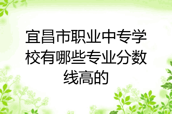 宜昌市职业中专学校有哪些专业分数线高的