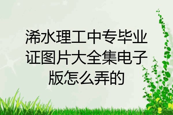 浠水理工中专毕业证图片大全集电子版怎么弄的