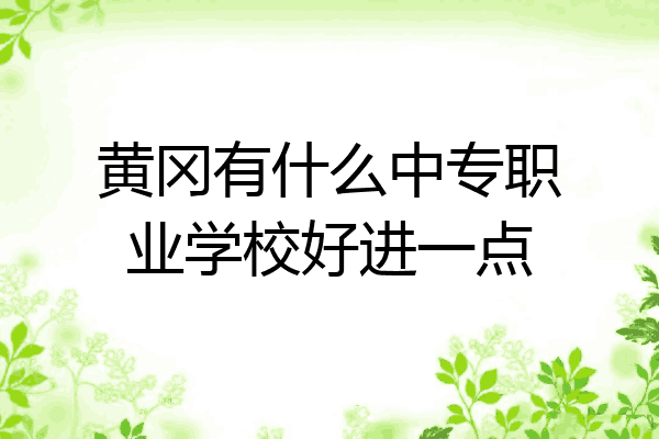 黄冈有什么中专职业学校好进一点