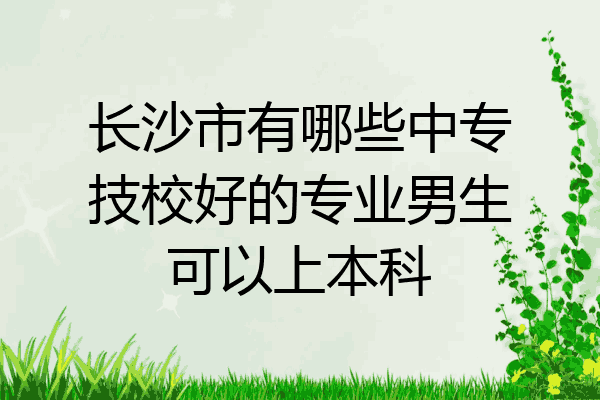 长沙市有哪些中专技校好的专业男生可以上本科