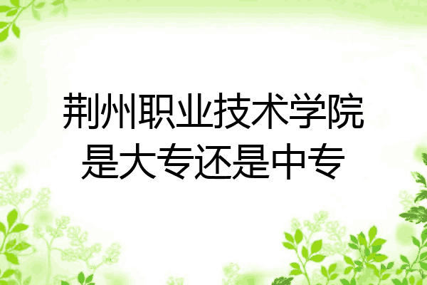 荆州职业技术学院是大专还是中专