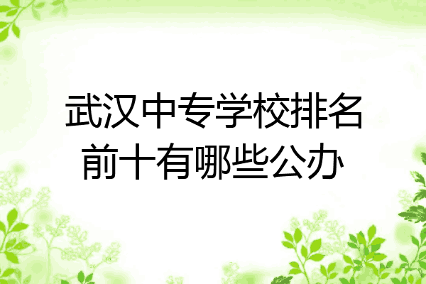 武汉中专学校排名前十有哪些公办