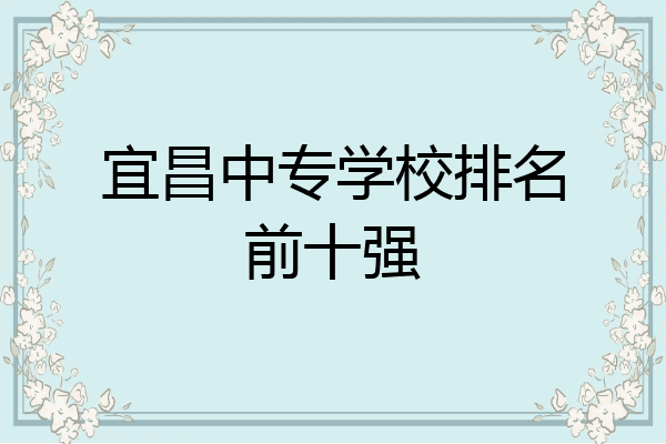 宜昌中专学校排名前十强