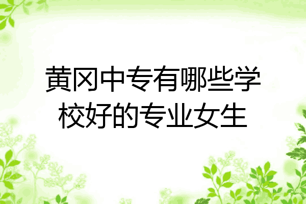 黄冈中专有哪些学校好的专业女生