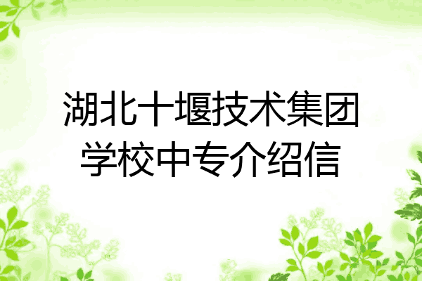 湖北十堰技术集团学校中专介绍信