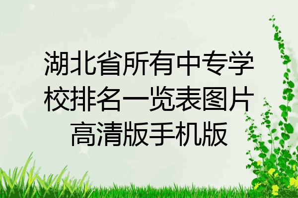 湖北省所有中专学校排名一览表图片高清版手机版