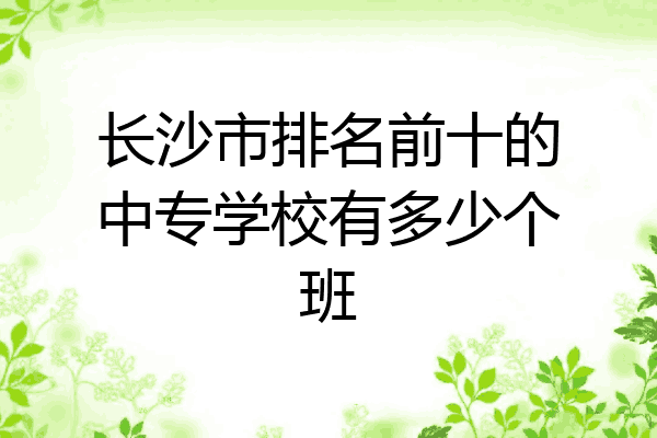 长沙市排名前十的中专学校有多少个班