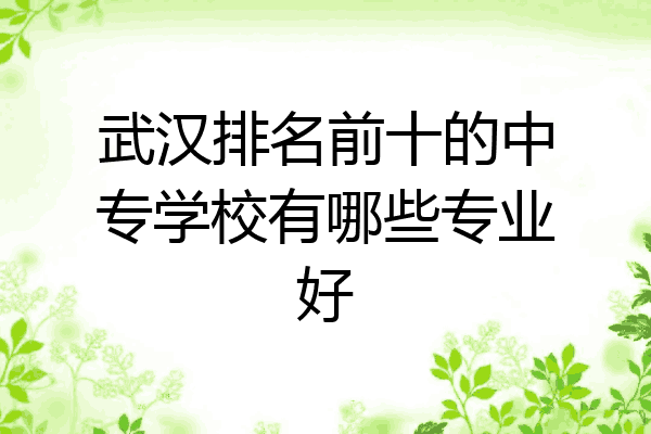 武汉排名前十的中专学校有哪些专业好