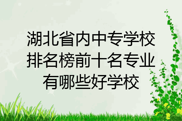 湖北省内中专学校排名榜前十名专业有哪些好学校