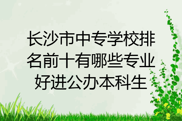 长沙市中专学校排名前十有哪些专业好进公办本科生