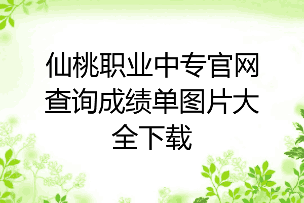 仙桃职业中专官网查询成绩单图片大全下载