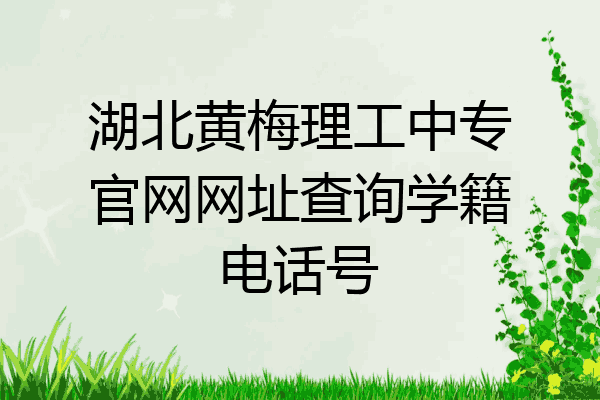 湖北黄梅理工中专官网网址查询学籍电话号