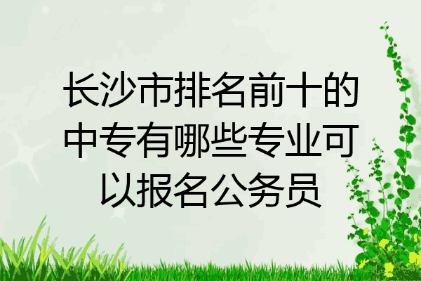 长沙市排名前十的中专有哪些专业可以报名公务员