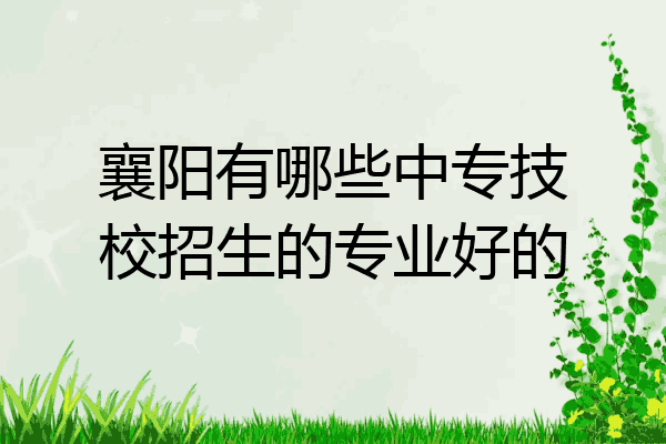 襄阳有哪些中专技校招生的专业好的