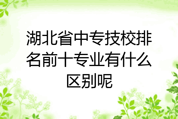 湖北省中专技校排名前十专业有什么区别呢
