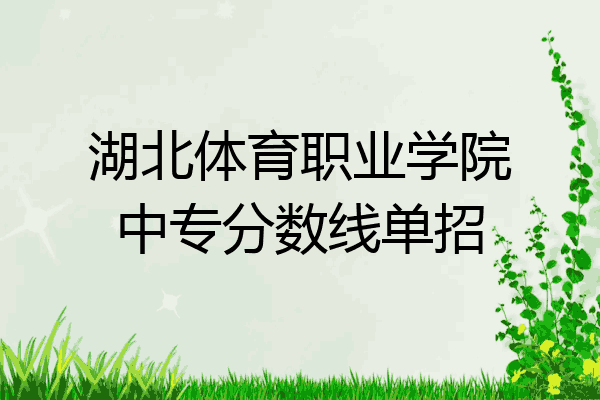 湖北体育职业学院中专分数线单招