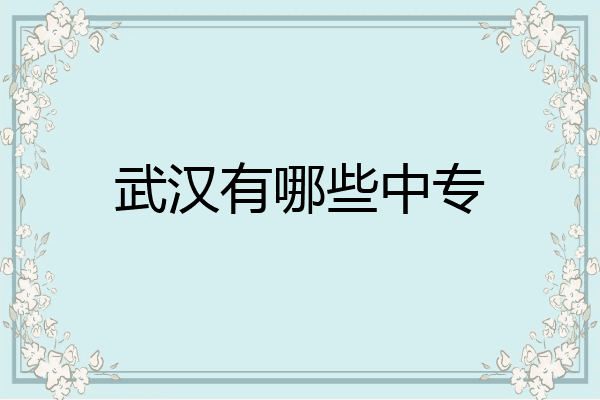 武汉有哪些中专