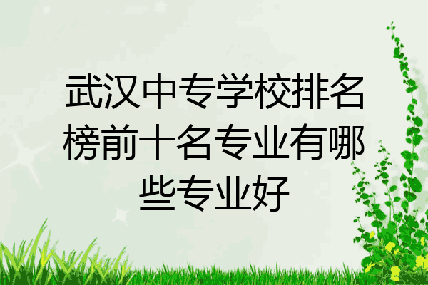 武汉中专学校排名榜前十名专业有哪些专业好