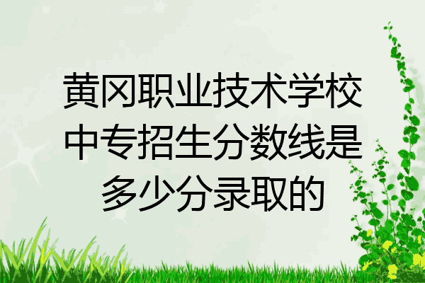 黄冈职业技术学校中专招生分数线是多少分录取的