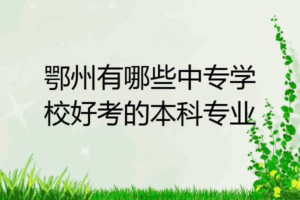 鄂州有哪些中专学校好考的本科专业