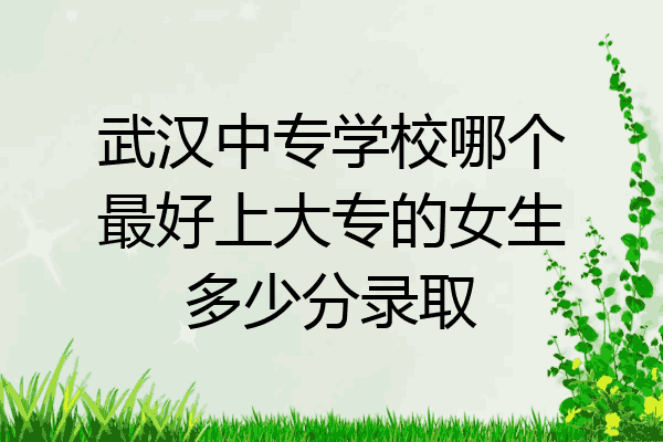武汉中专学校哪个最好上大专的女生多少分录取