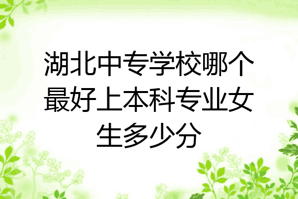 湖北中专学校哪个最好上本科专业女生多少分